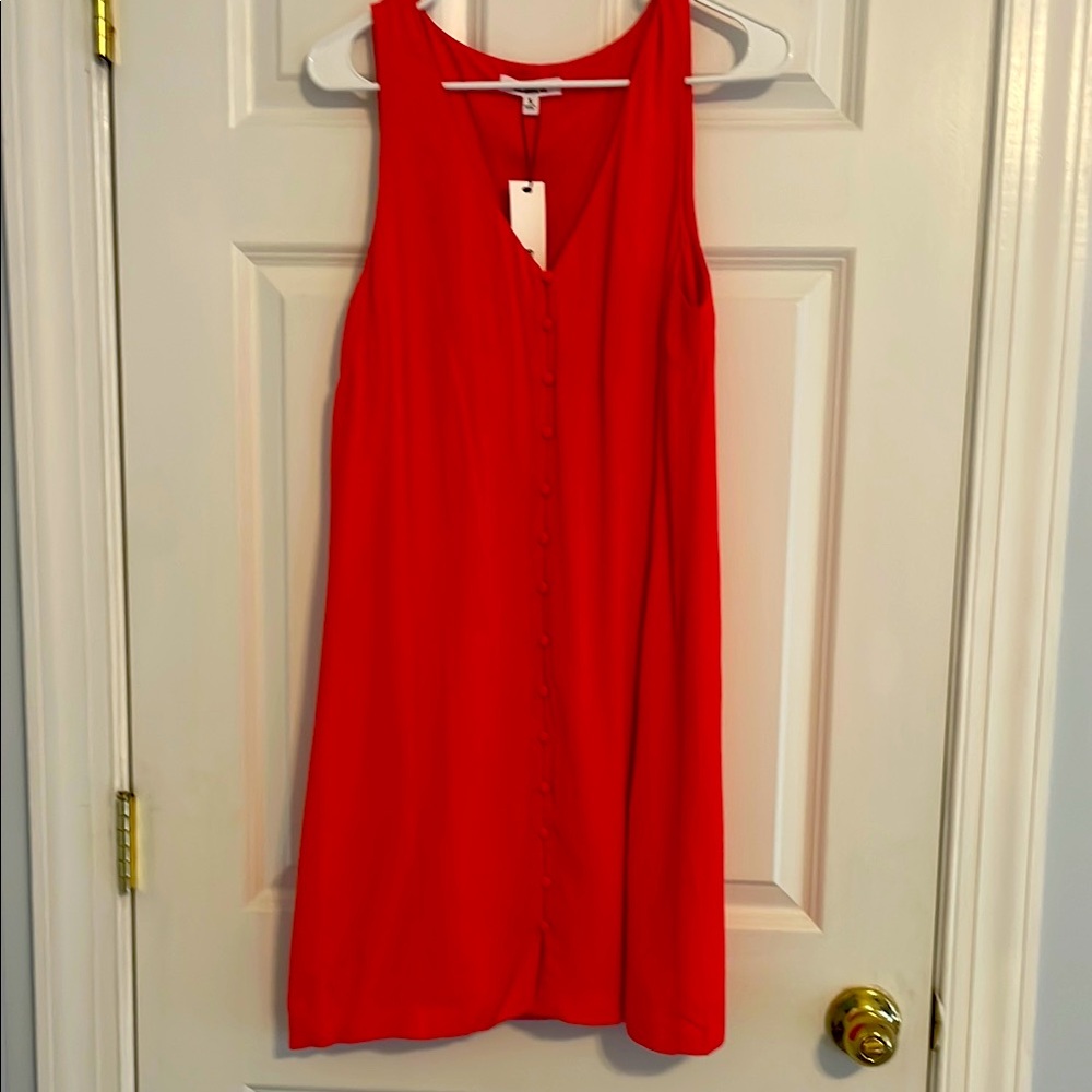 Vibrant “melon” colored Sleeveless Dress